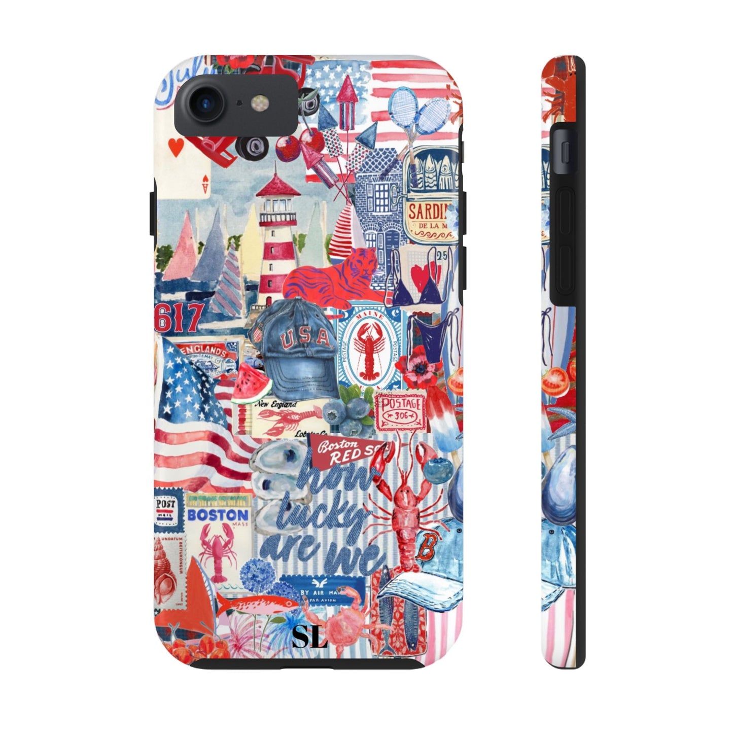 Red, White & Blue iPhone Case