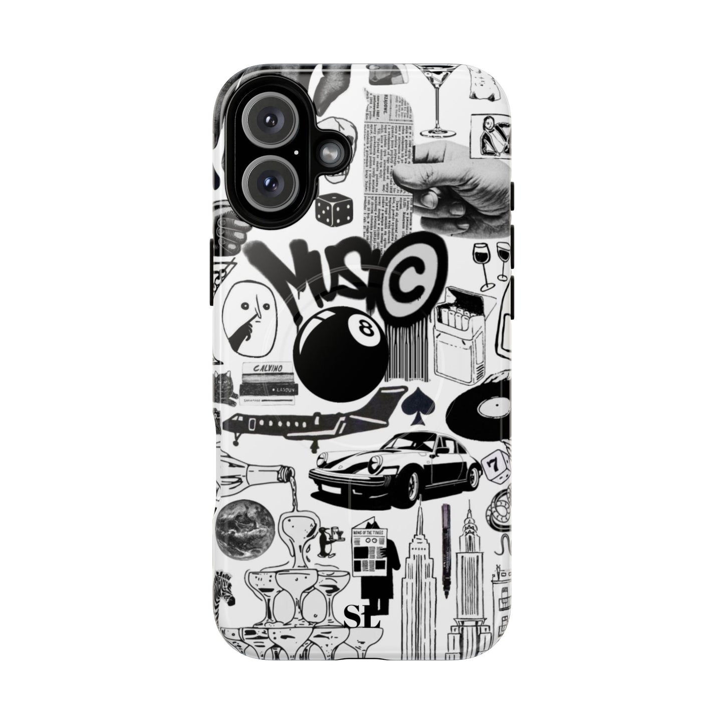 Black and White MagSafe Case