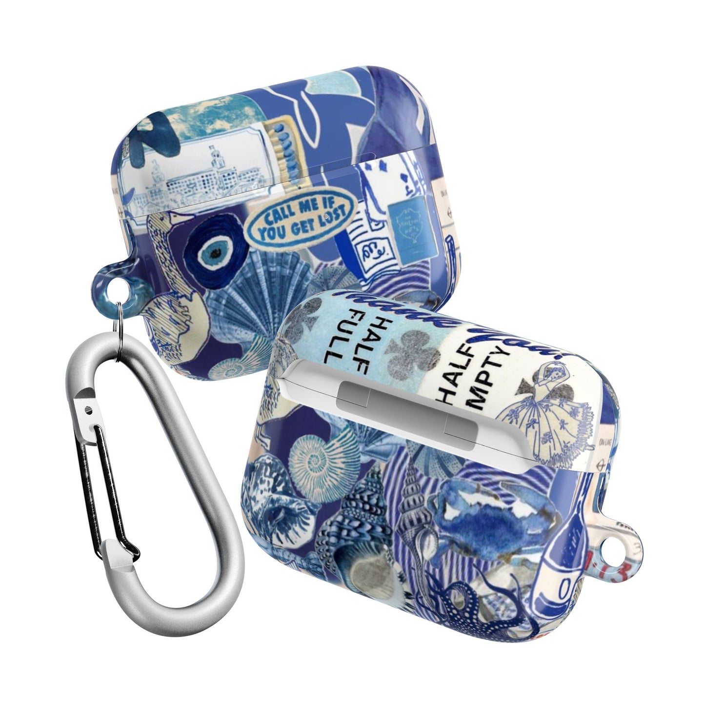 Blue Collage AirPod Case