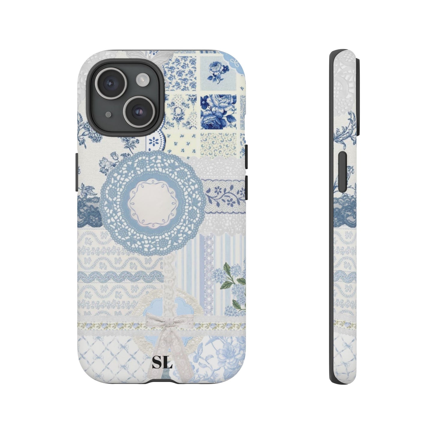 Blue Meadow Patchwork iPhone Case