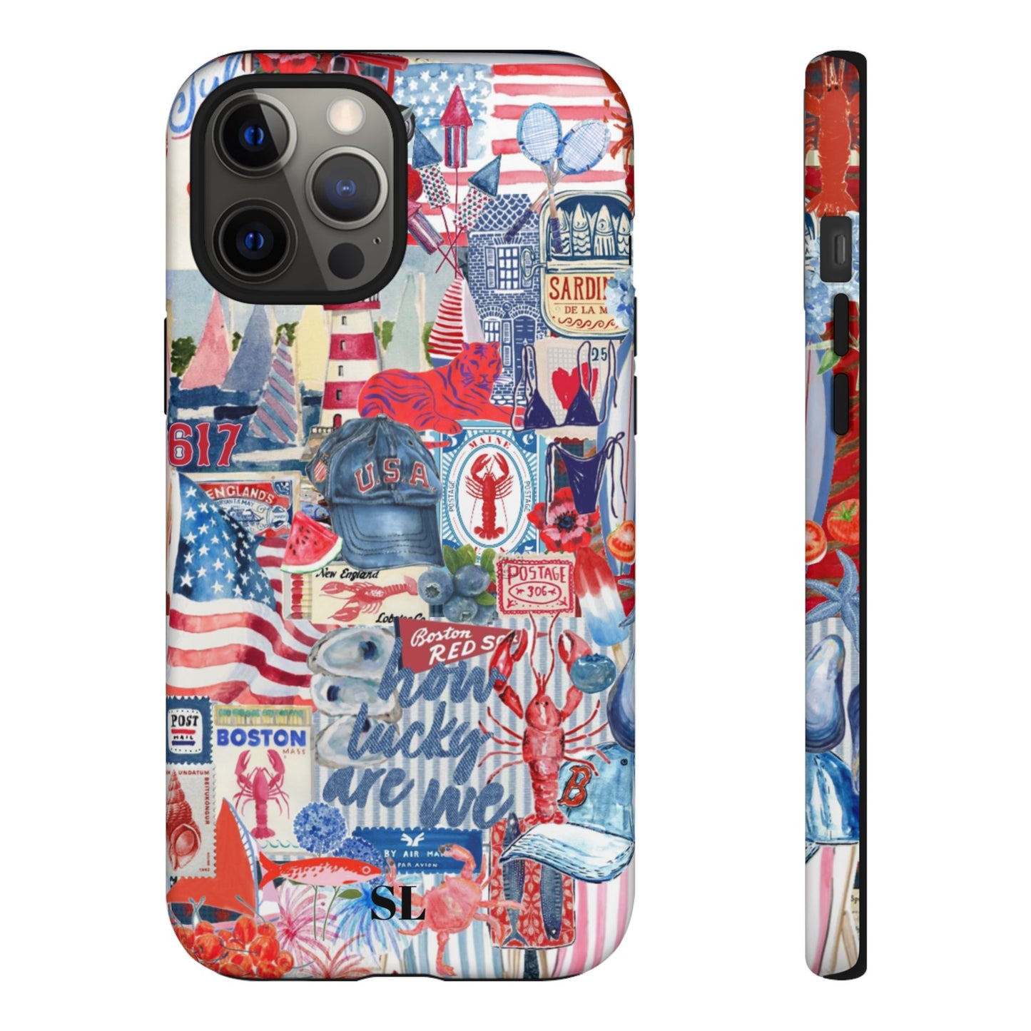Red, White & Blue iPhone Case