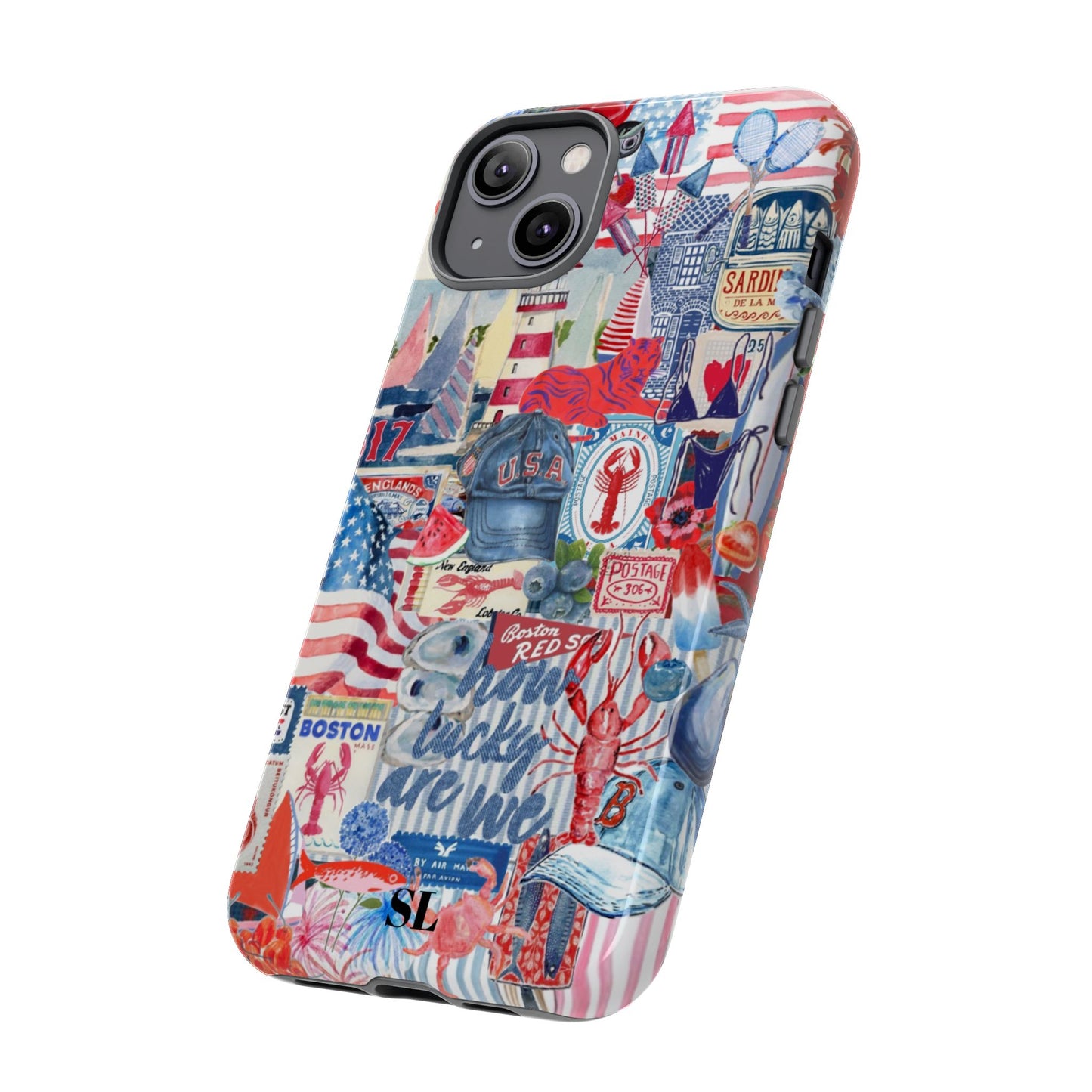 Red, White & Blue iPhone Case