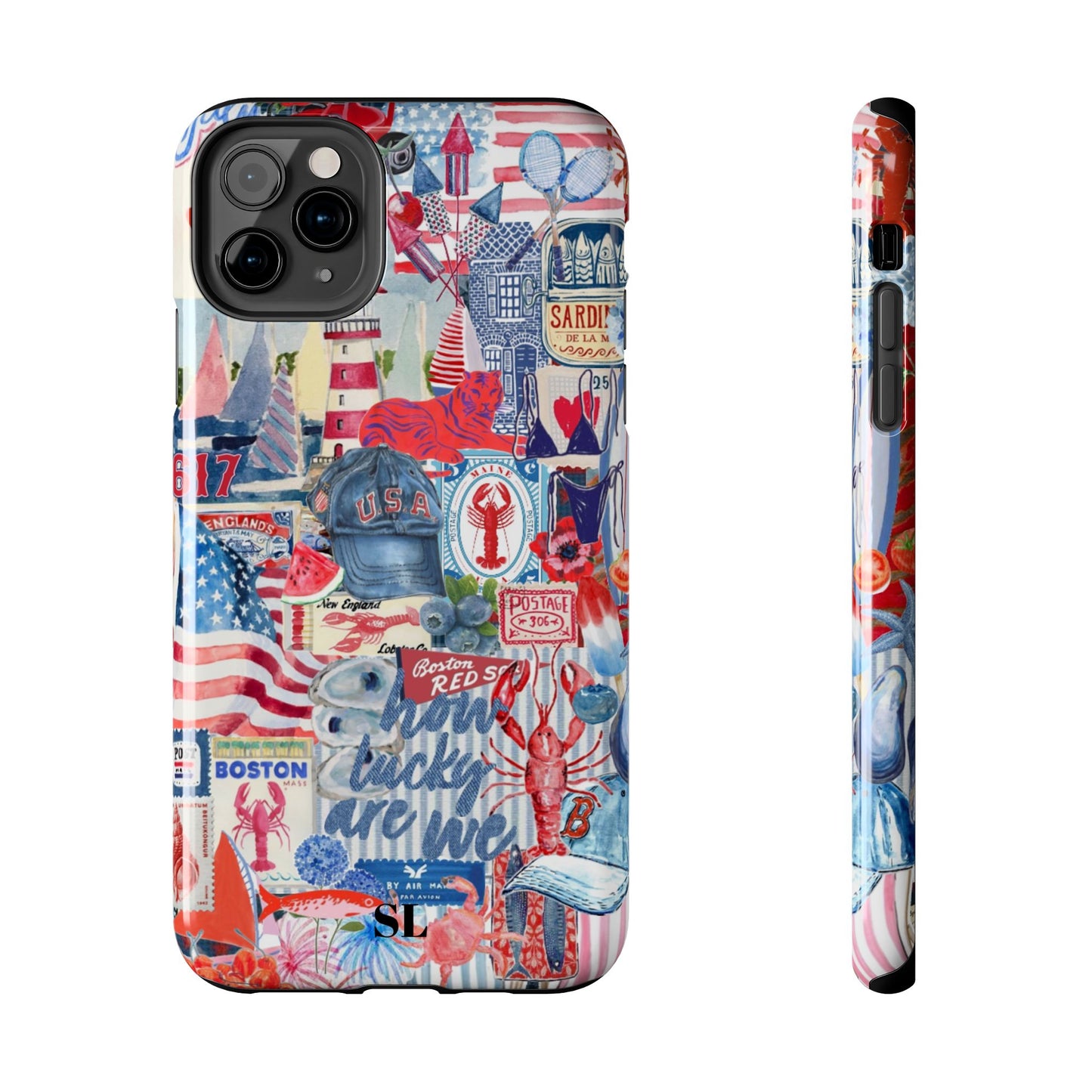 Red, White & Blue iPhone Case