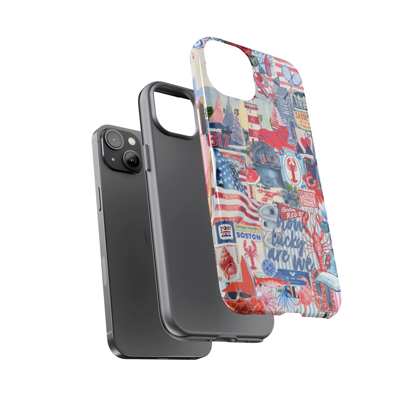 Red, White & Blue iPhone Case