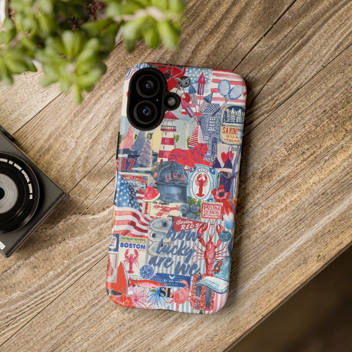 Red, White & Blue iPhone Case