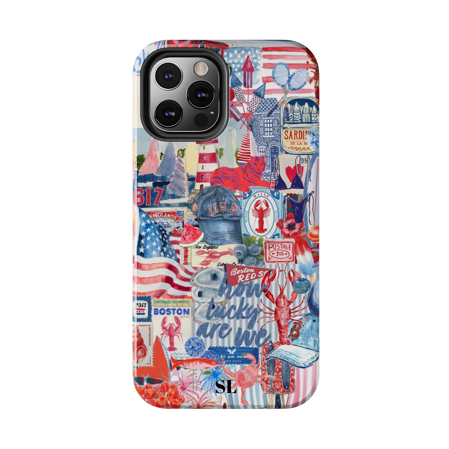 Red, White & Blue iPhone Case