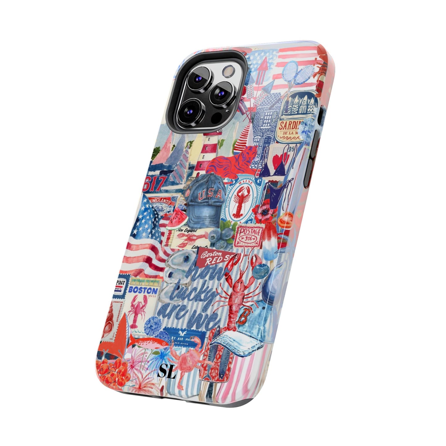 Red, White & Blue iPhone Case