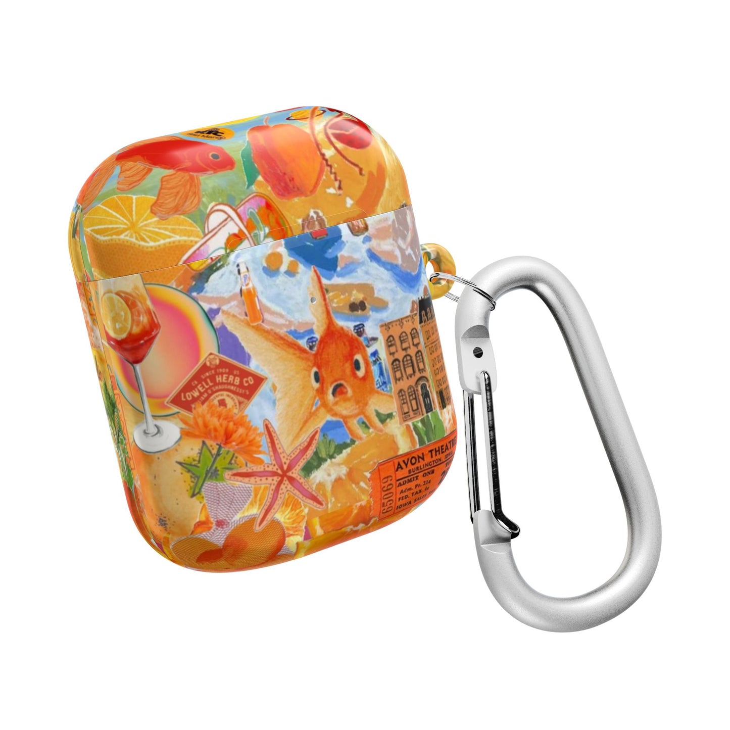 Orange Goldfish AirPod Case