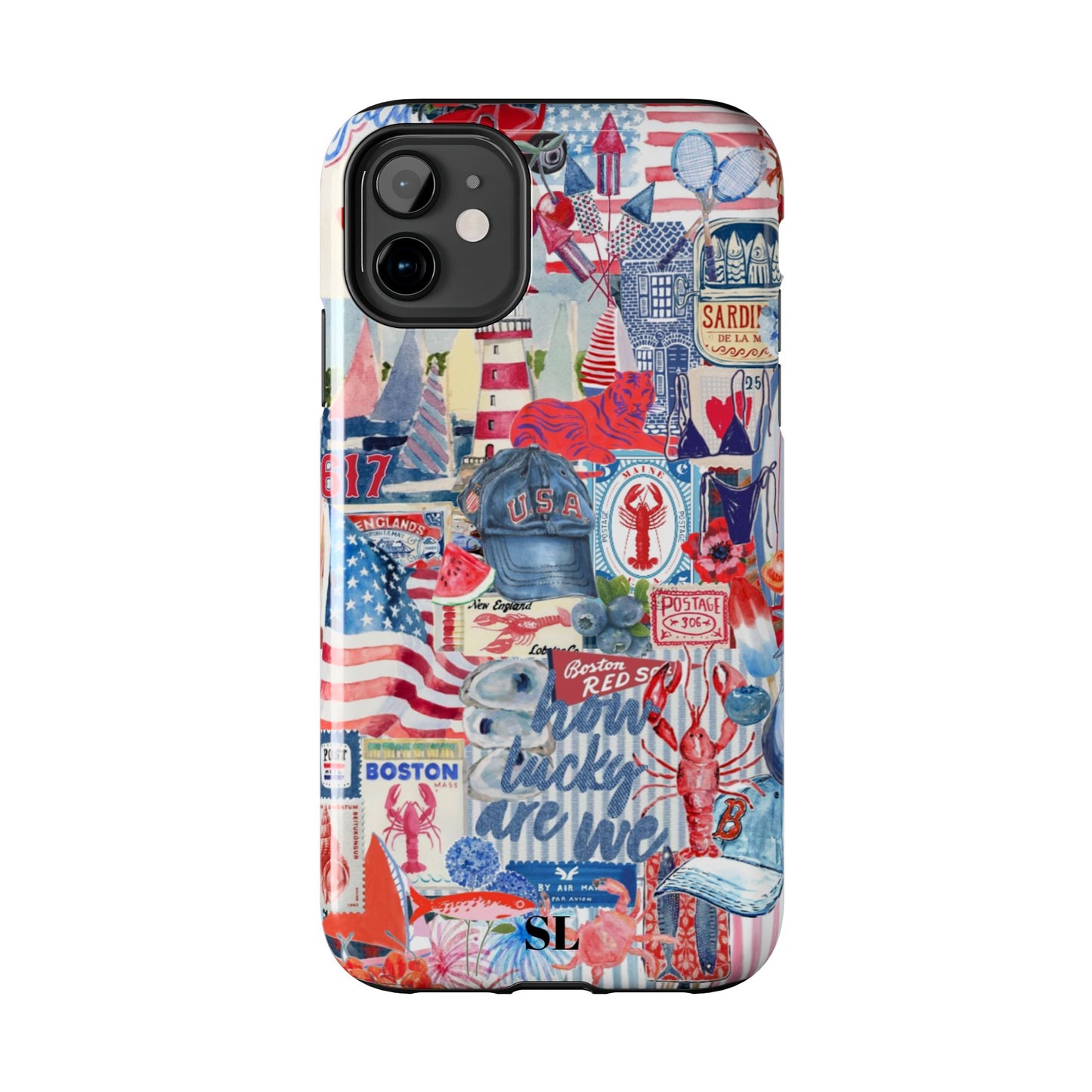 Red, White & Blue iPhone Case