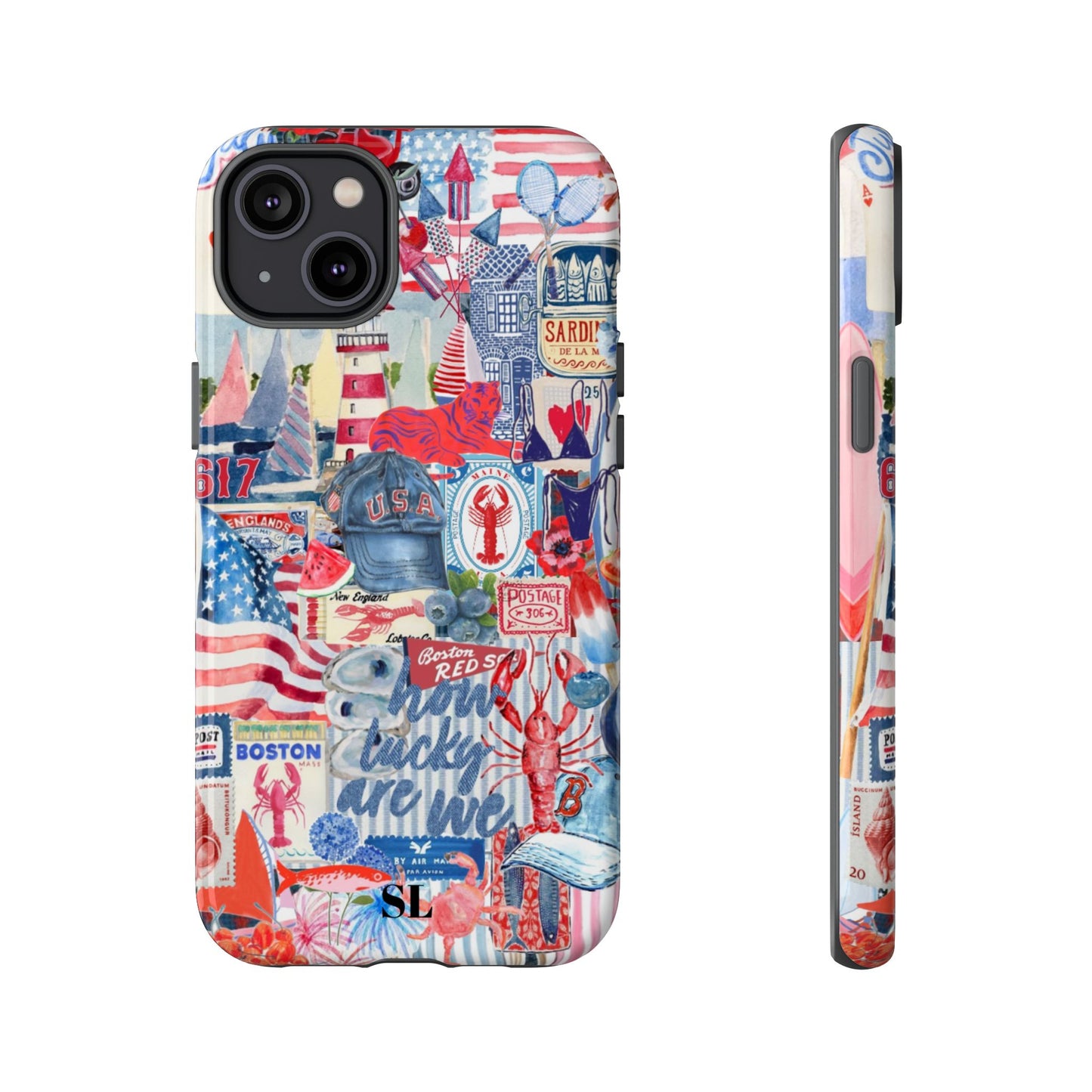 Red, White & Blue iPhone Case
