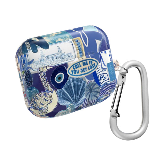 Blue Collage AirPod Case