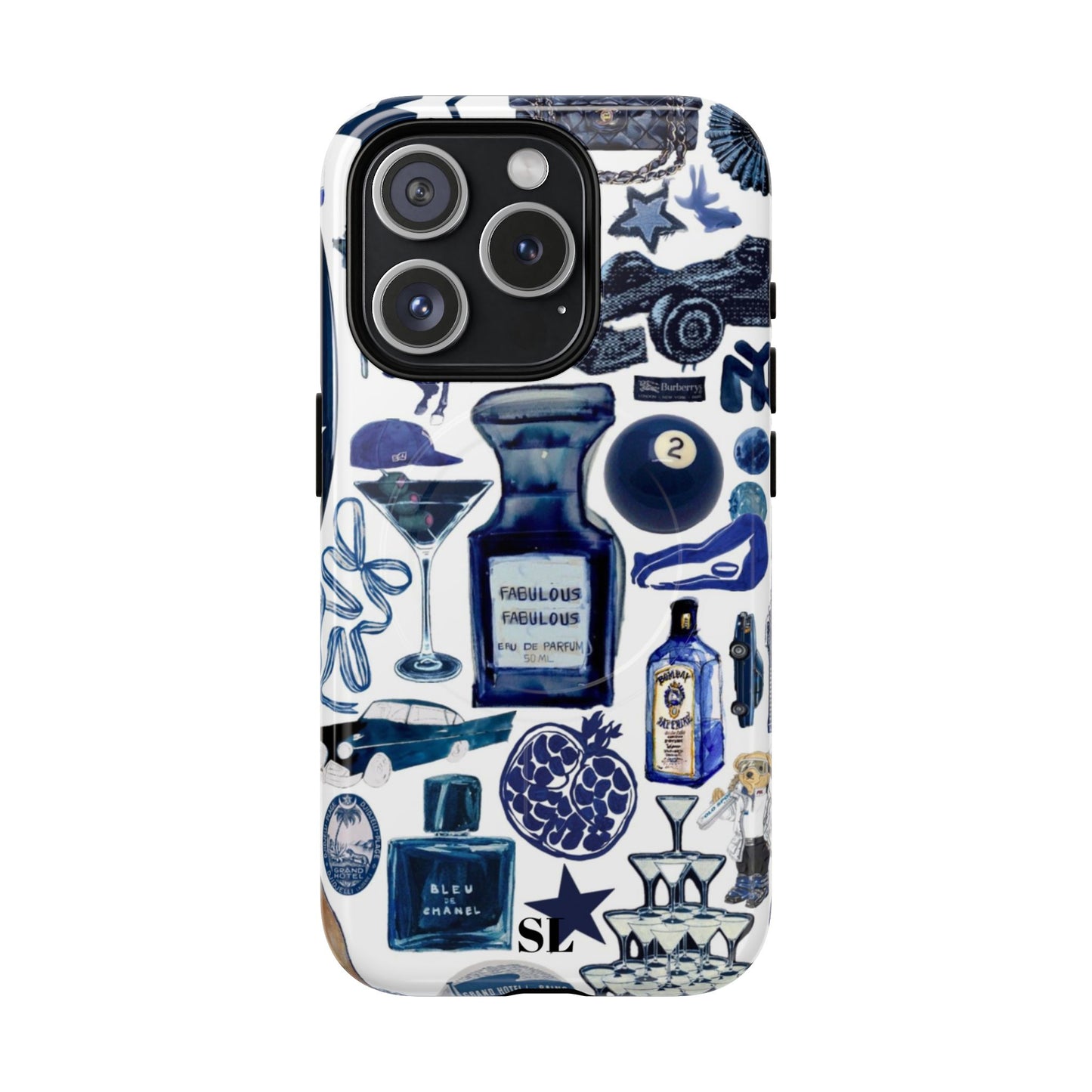 Navy Blue Collage MagSafe Case