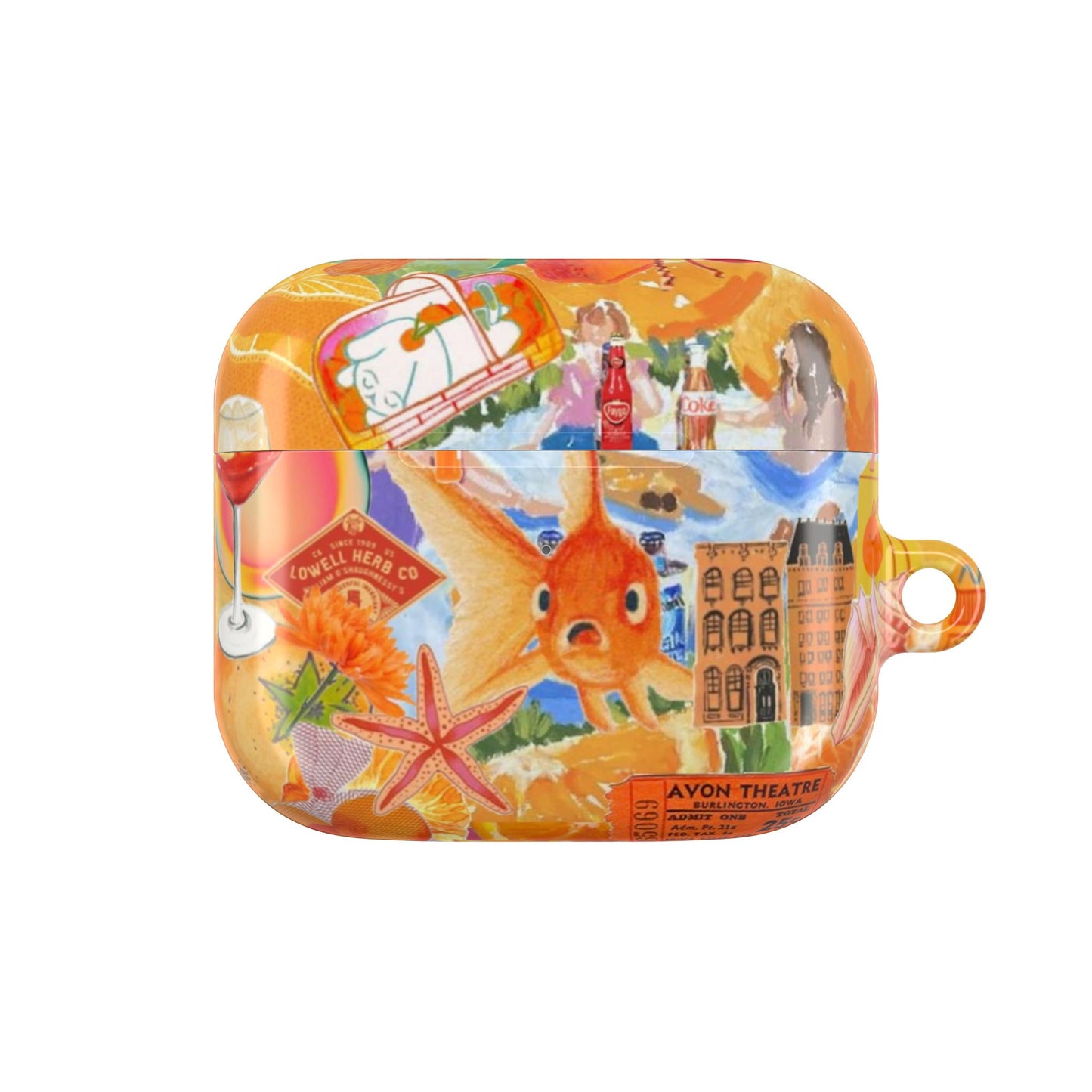 Orange Goldfish AirPod Case