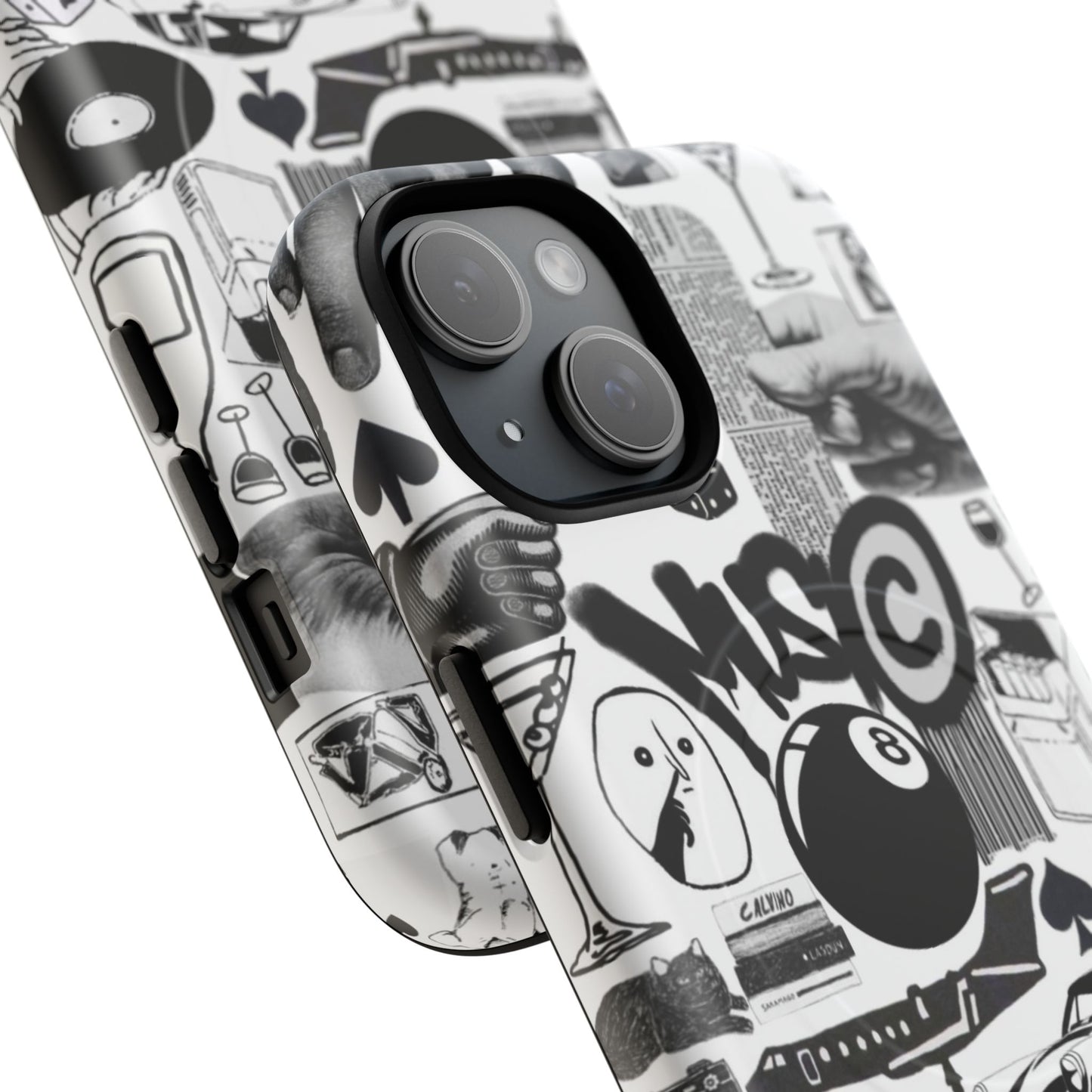 Black and White MagSafe Case