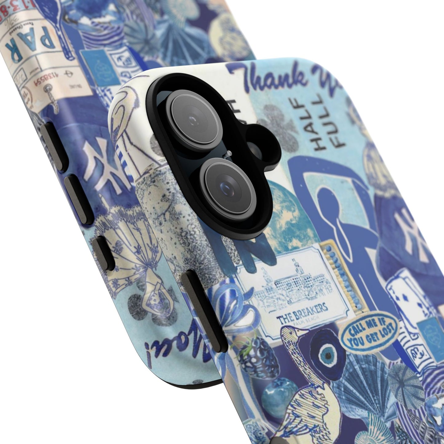 Blue Collage iPhone Case