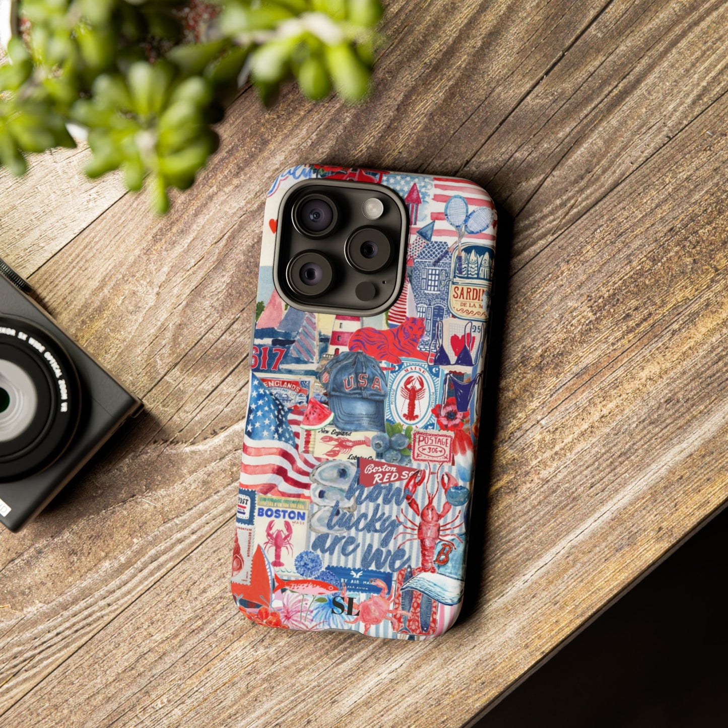 Red, White & Blue iPhone Case