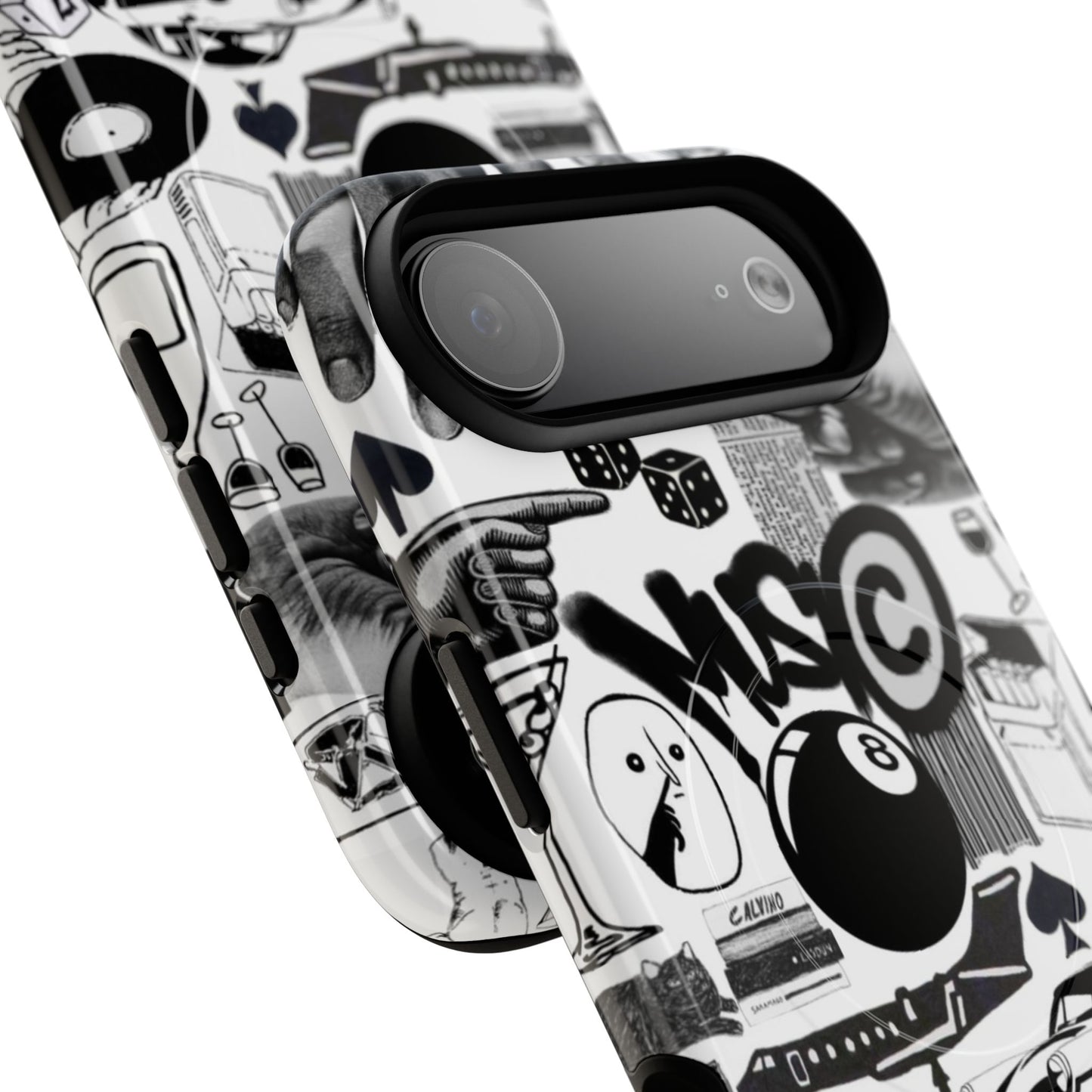 Black and White MagSafe Case