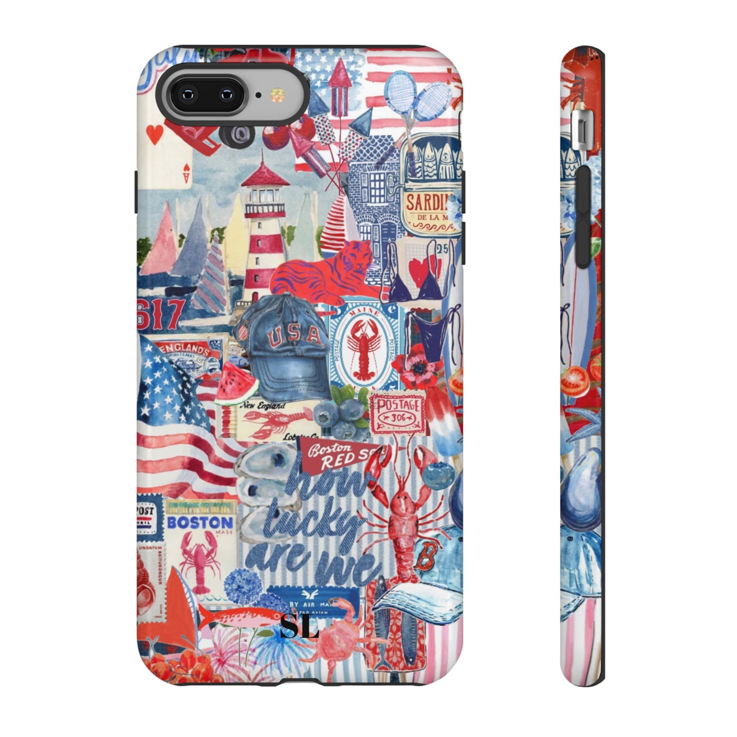 Red, White & Blue iPhone Case