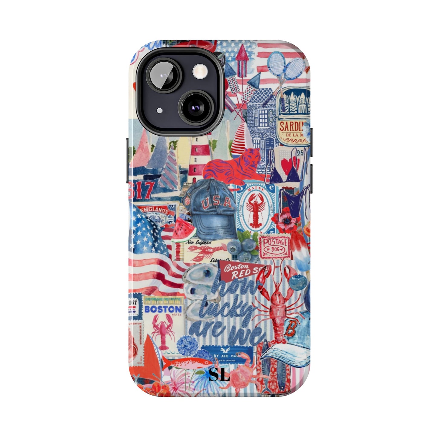 Red, White & Blue iPhone Case
