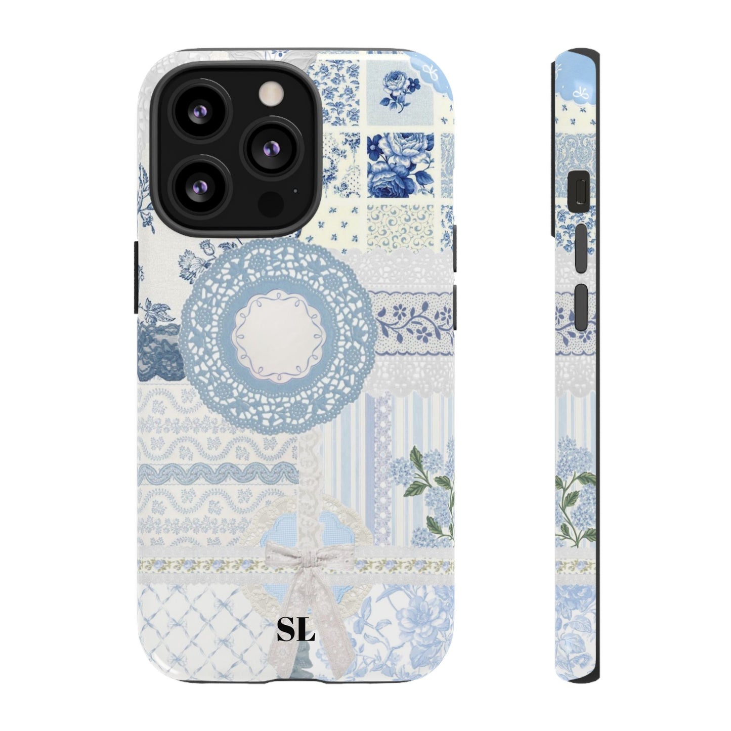 Blue Meadow Patchwork iPhone Case
