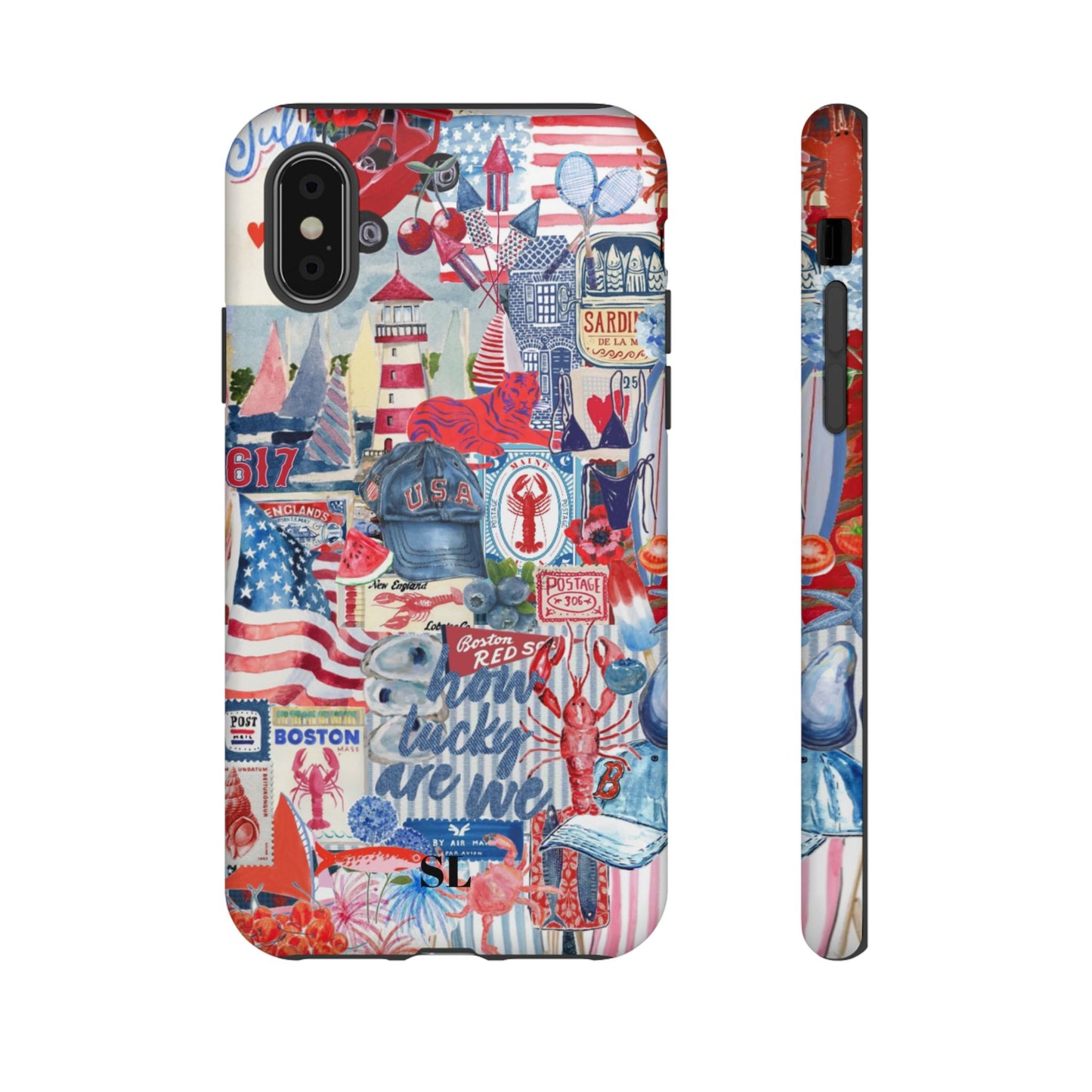 Red, White & Blue iPhone Case