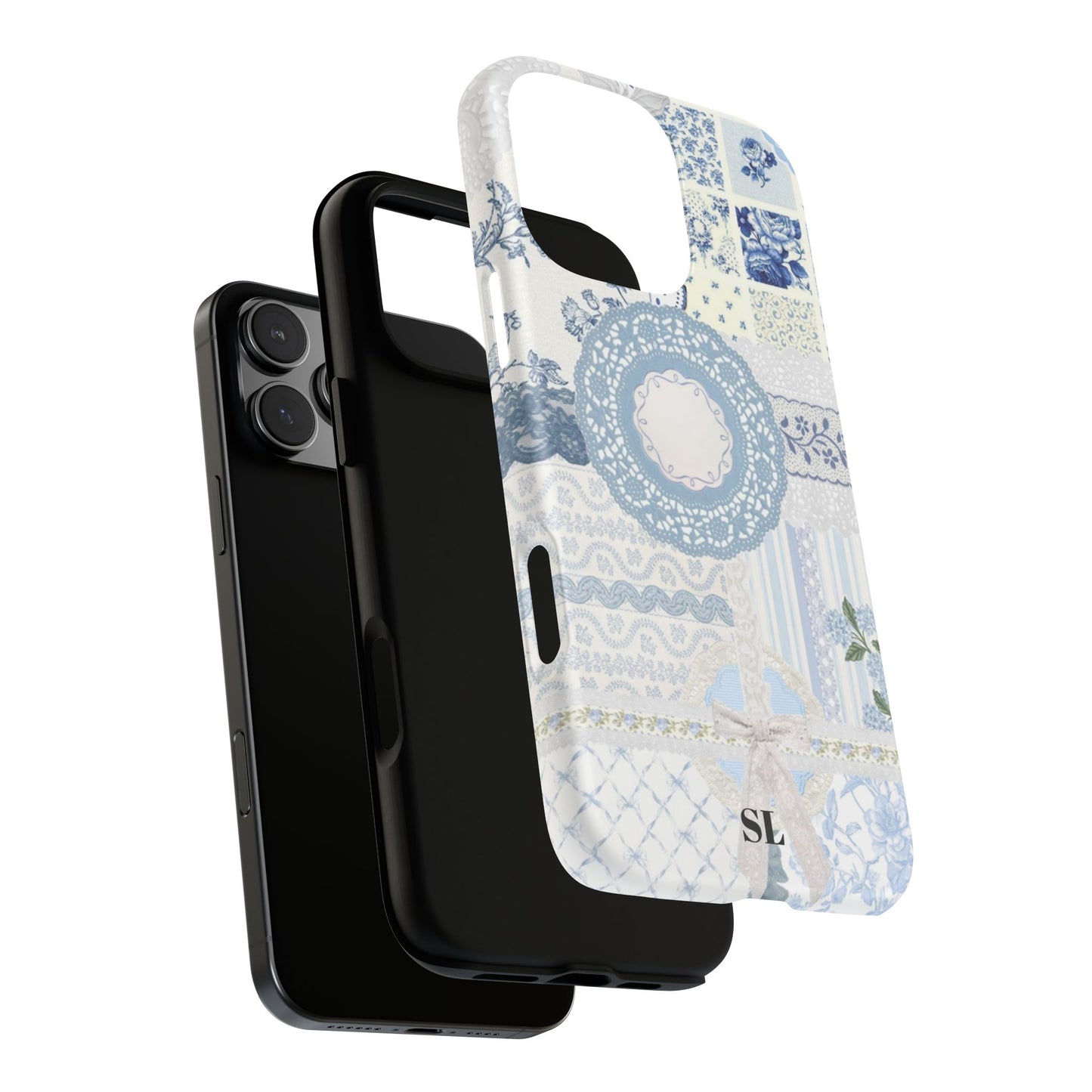 Blue Meadow Patchwork iPhone Case