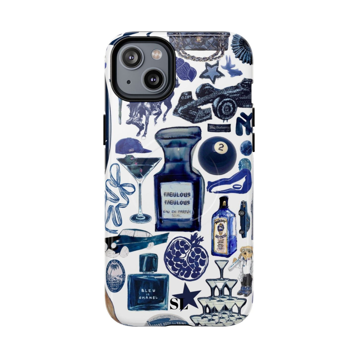 Navy Blue Collage MagSafe Case