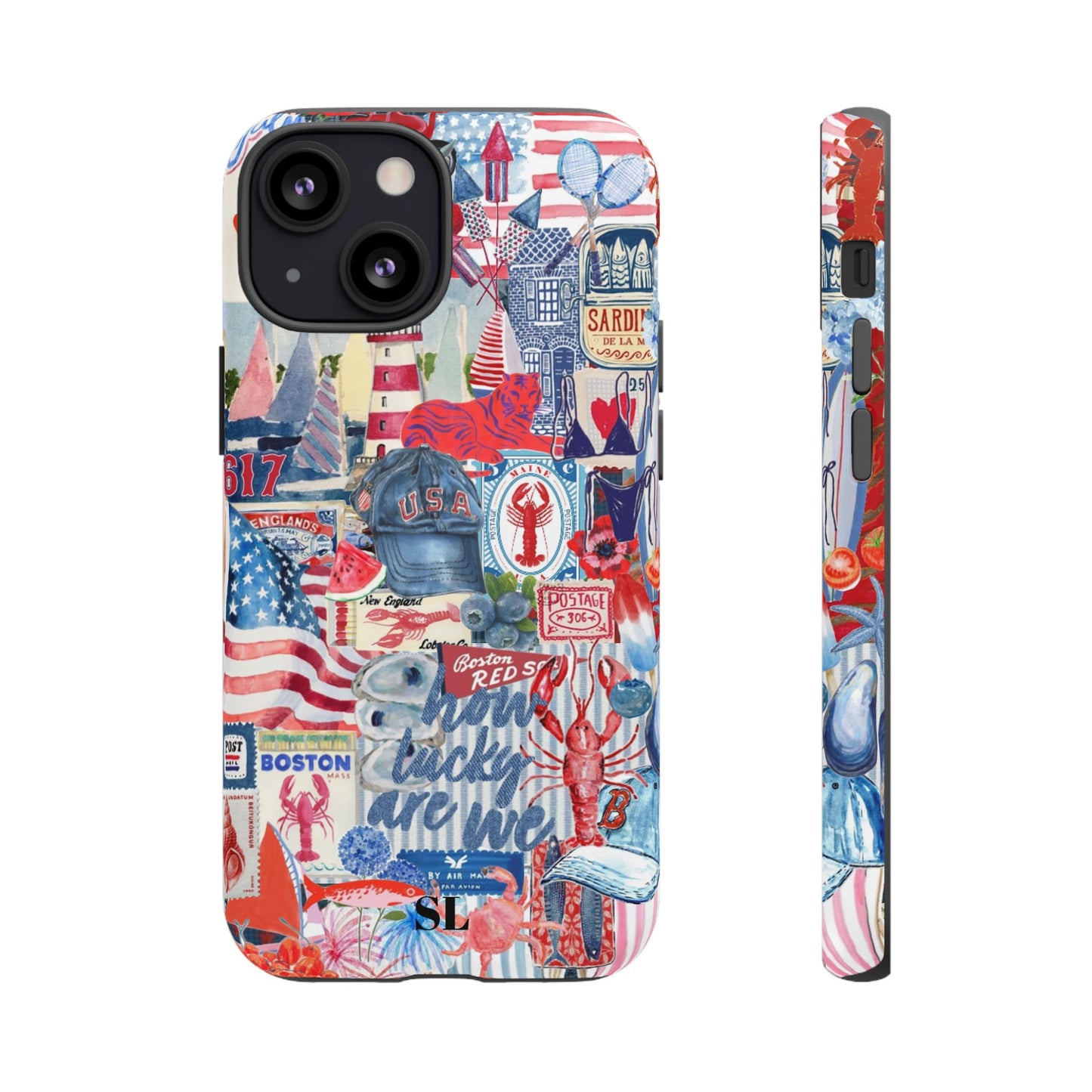 Red, White & Blue iPhone Case