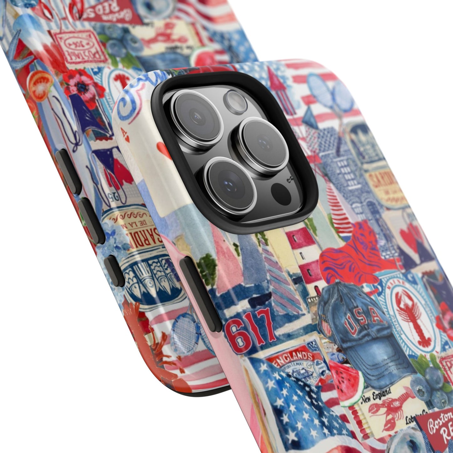 Red, White & Blue iPhone Case