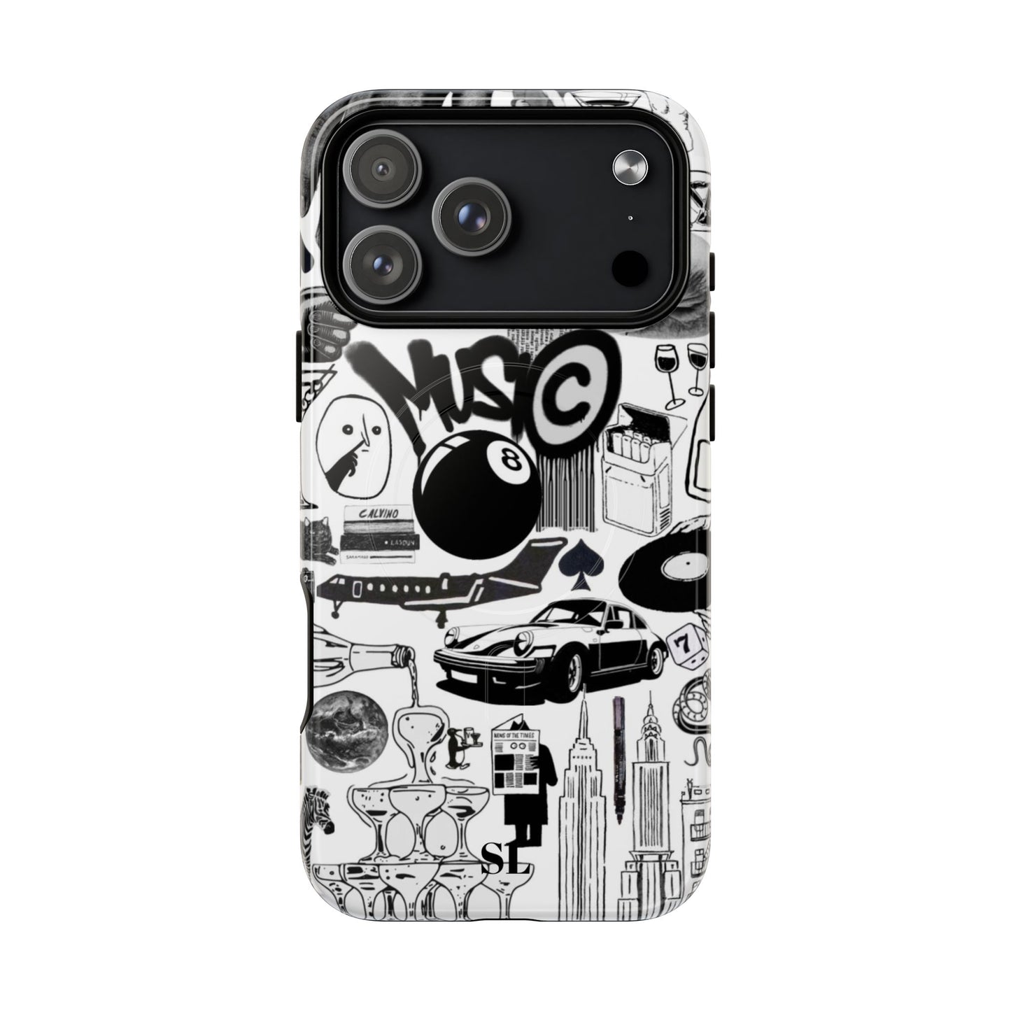 Black and White MagSafe Case