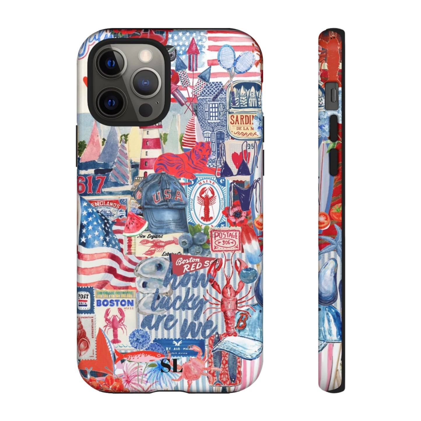 Red, White & Blue iPhone Case