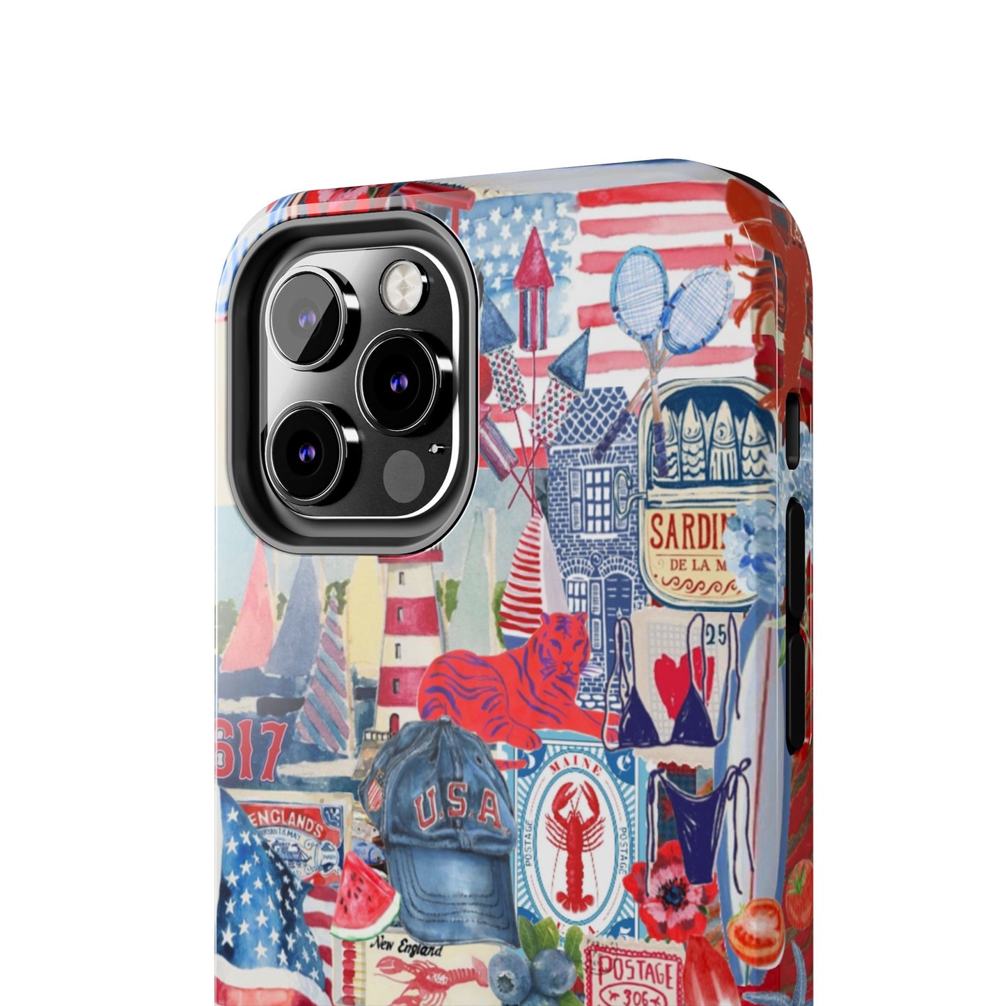 Red, White & Blue iPhone Case