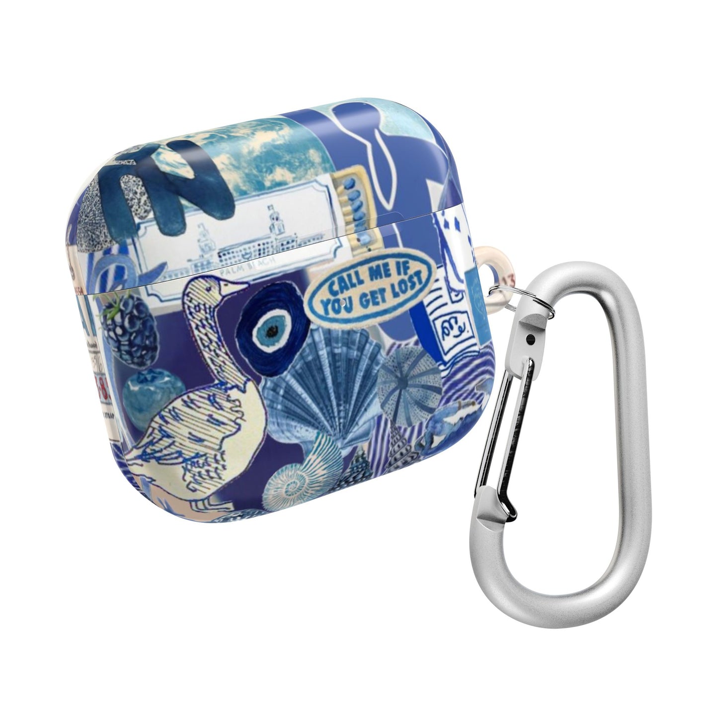 Blue Collage AirPod Case