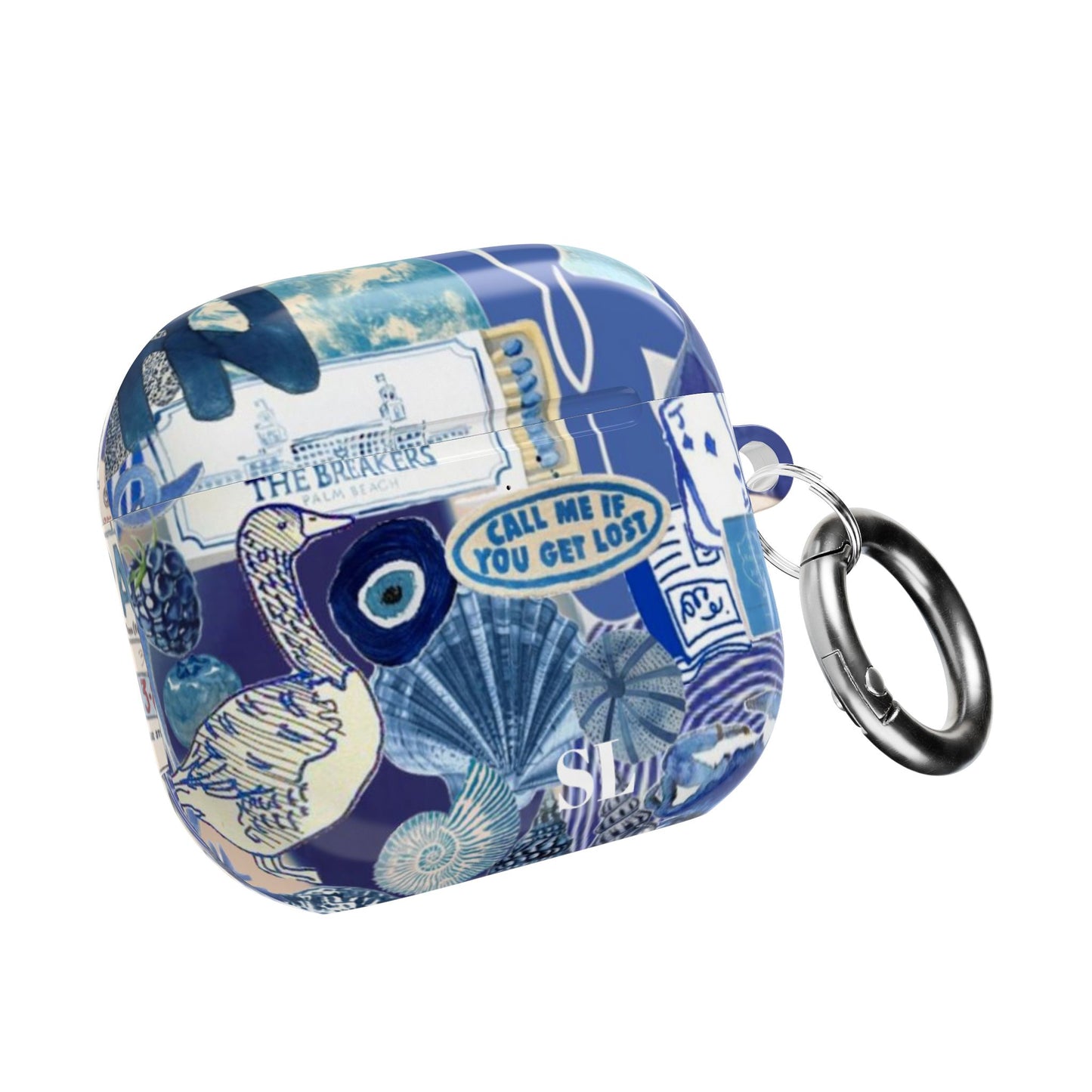 Blue Collage AirPod Case