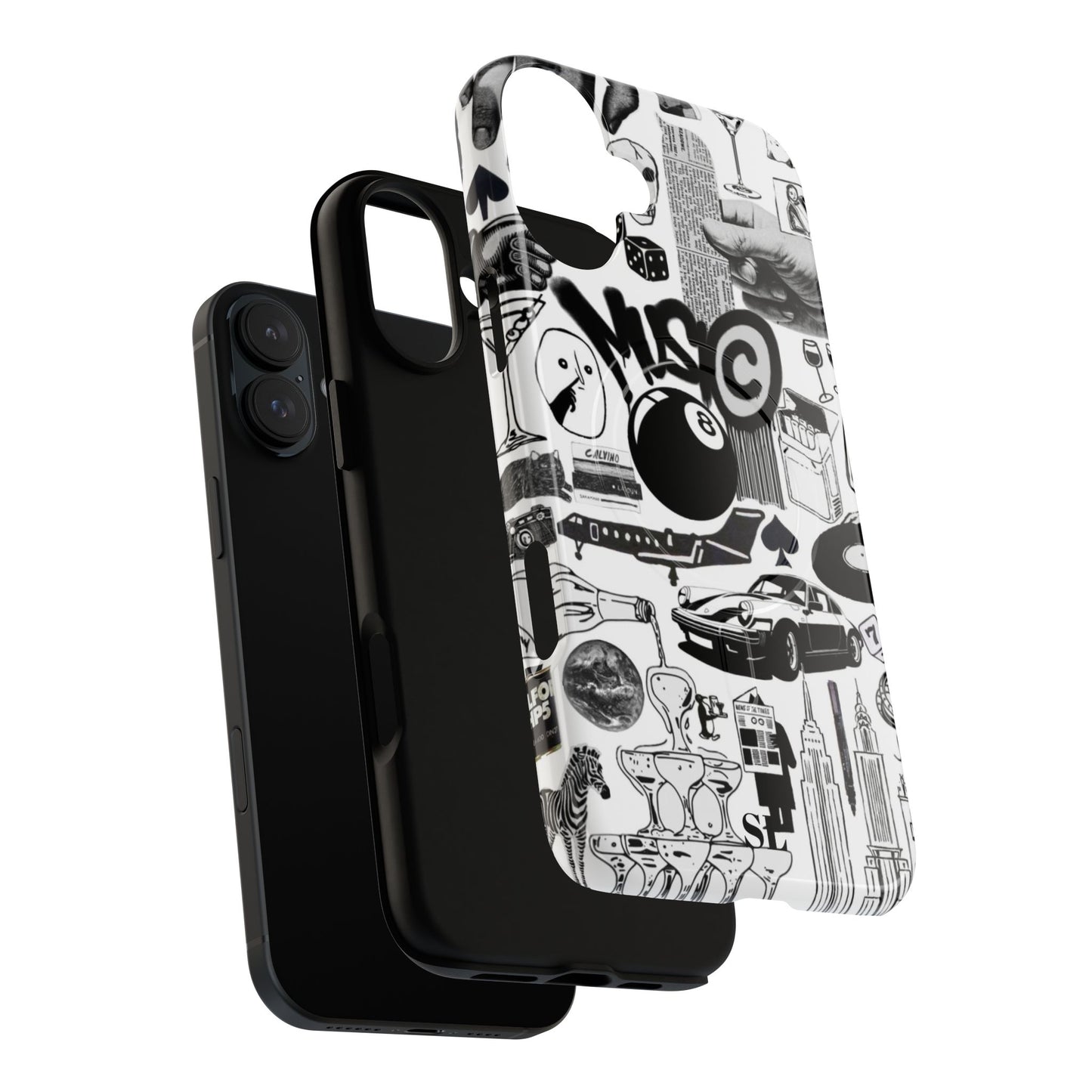 Black and White MagSafe Case