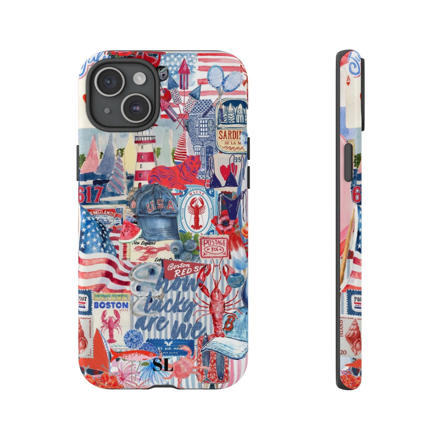 Red, White & Blue iPhone Case