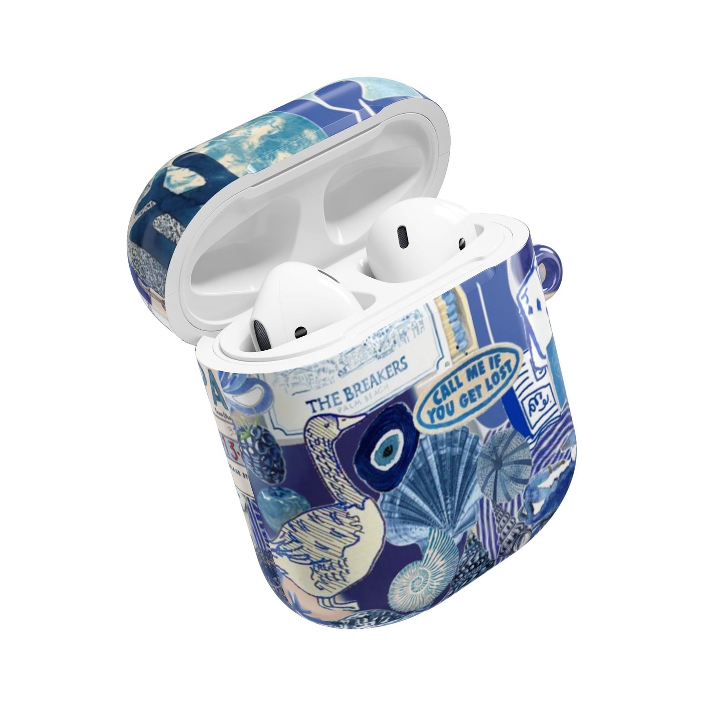 Blue Collage AirPod Case