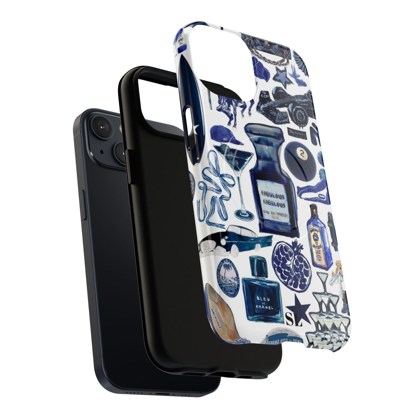 Navy Blue Collage MagSafe Case
