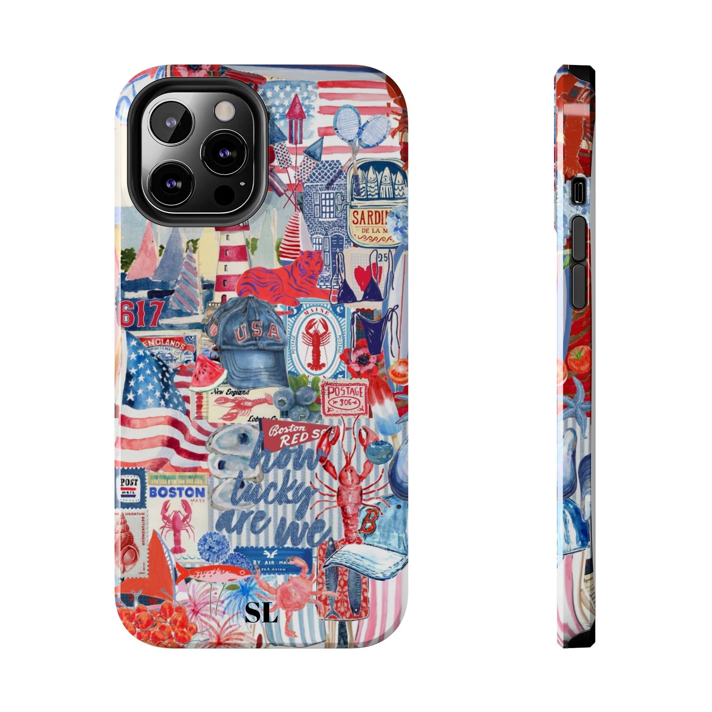 Red, White & Blue iPhone Case