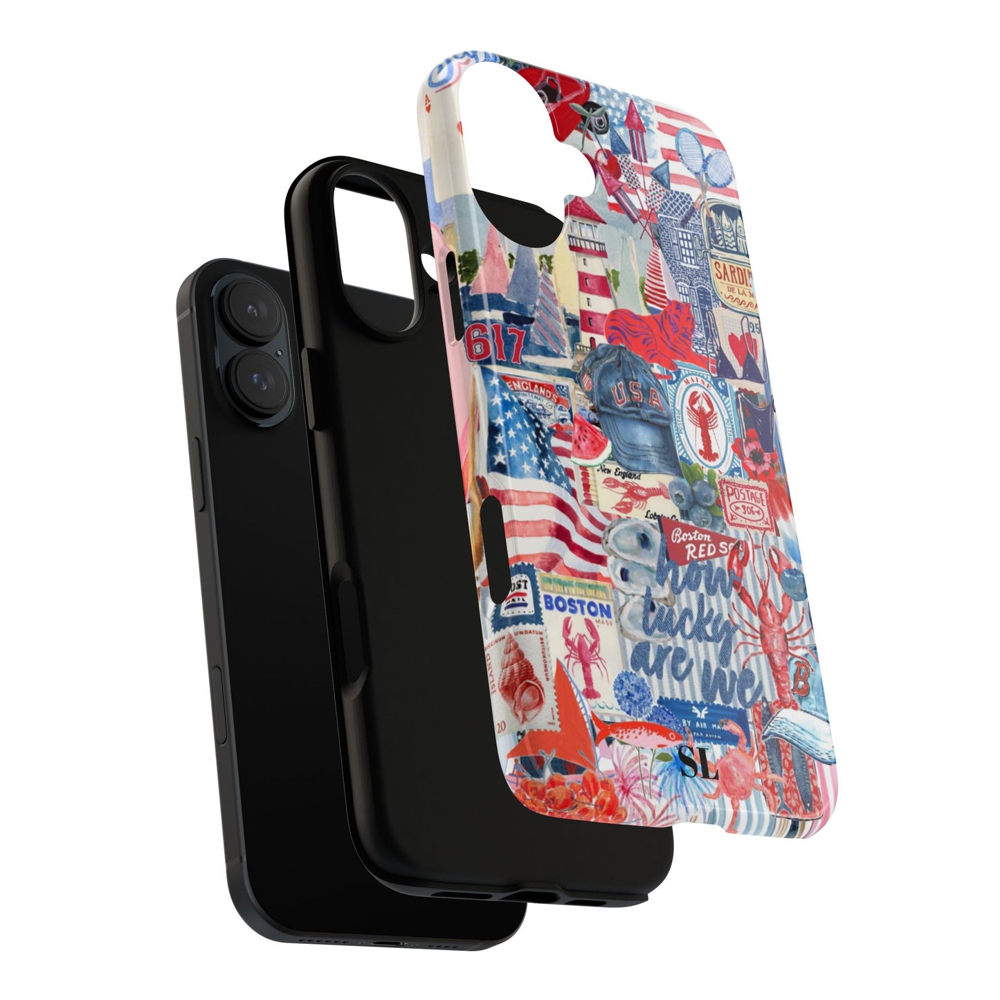 Red, White & Blue iPhone Case