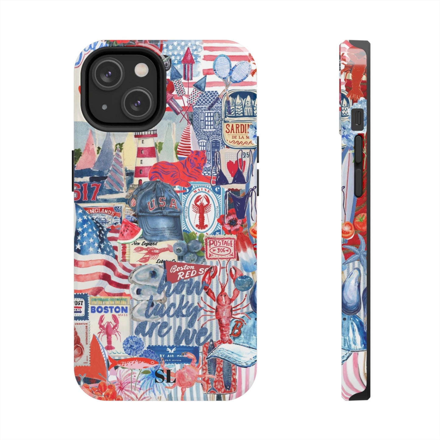 Red, White & Blue iPhone Case