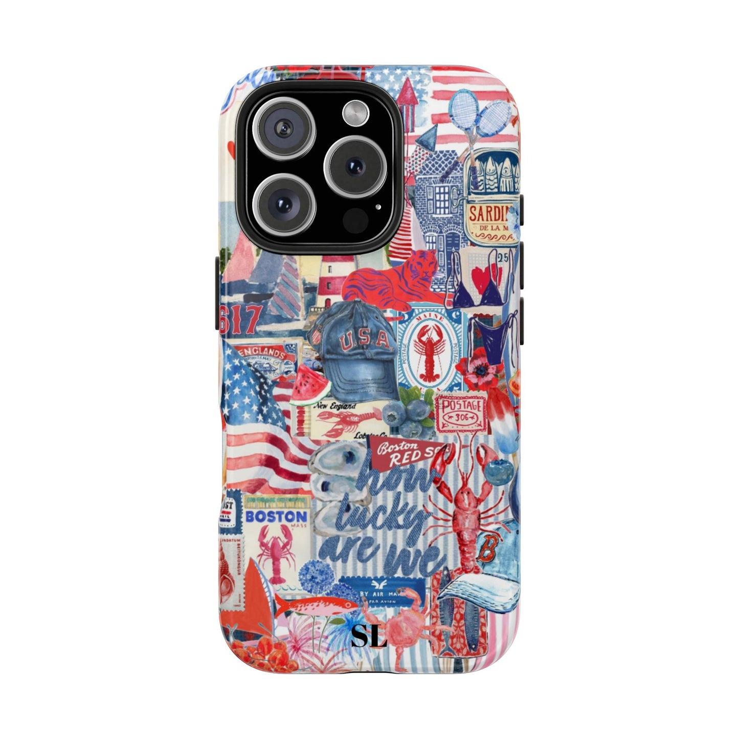 Red, White & Blue iPhone Case
