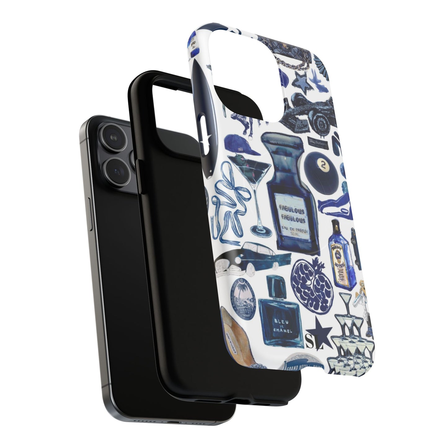 Navy Blue Collage MagSafe Case