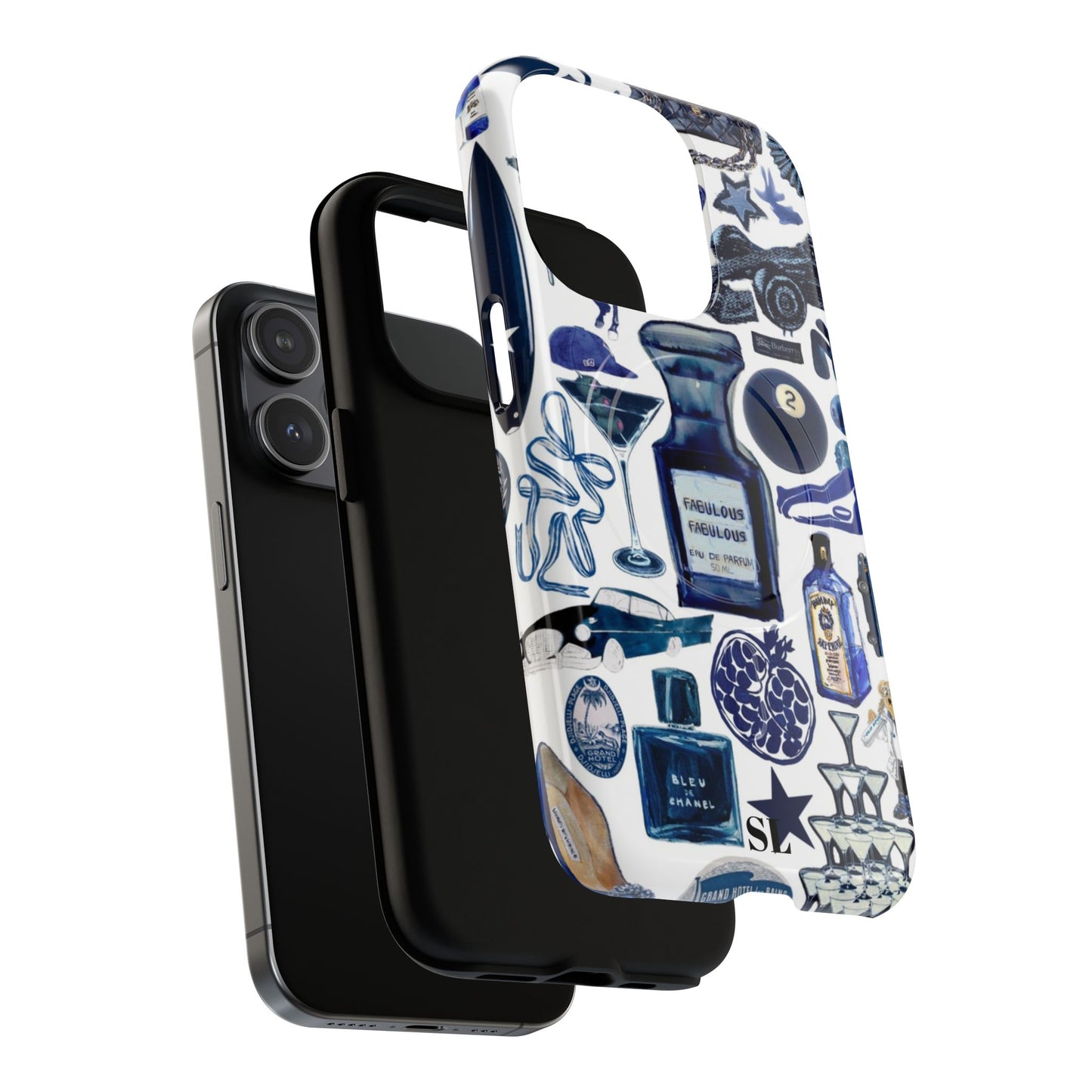 Navy Blue Collage MagSafe Case