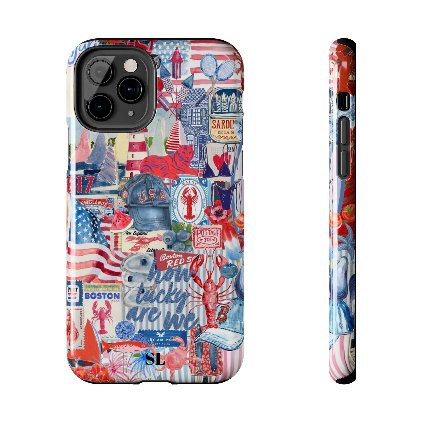 Red, White & Blue iPhone Case