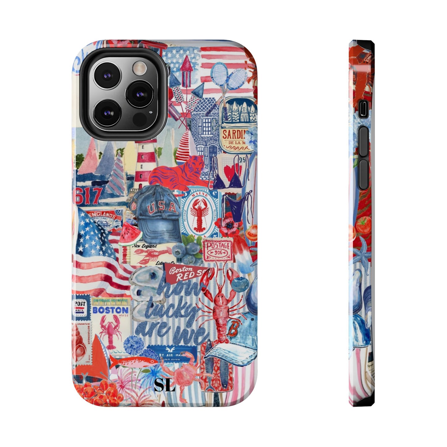 Red, White & Blue iPhone Case