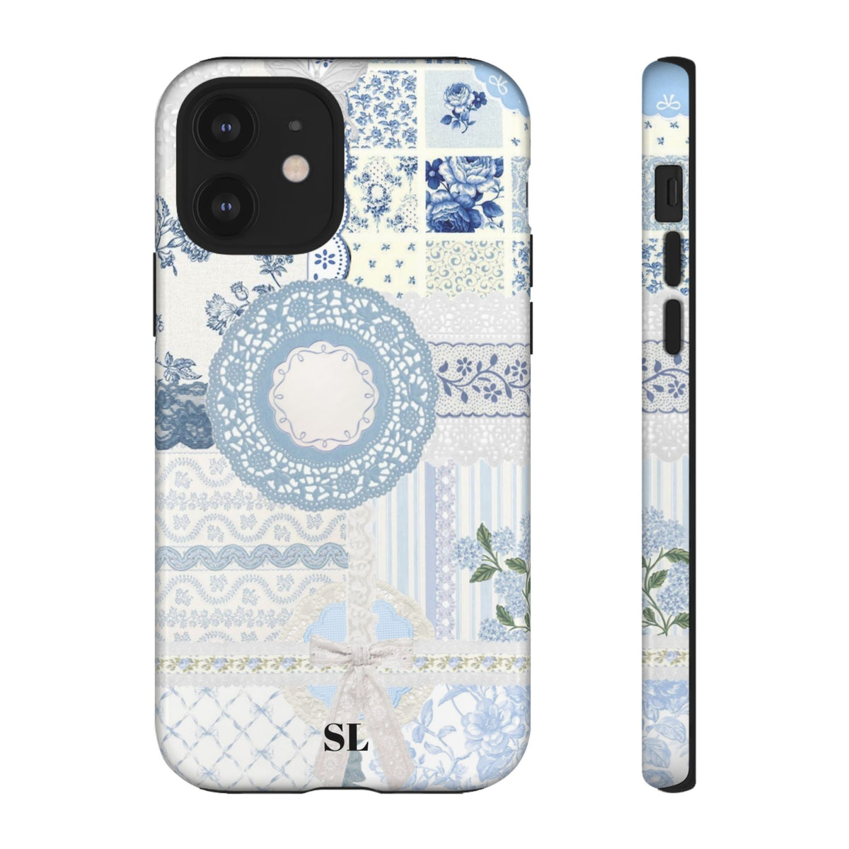 Blue Meadow Patchwork iPhone Case