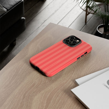 Coral Stripe iPhone Case