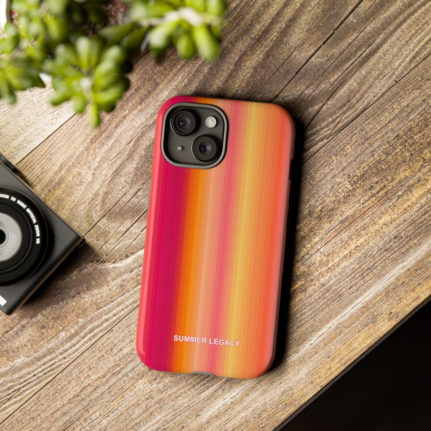 Amber Glow Ombre Stripe iPhone Case