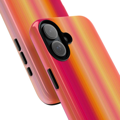 Amber Glow Ombre Stripe iPhone Case